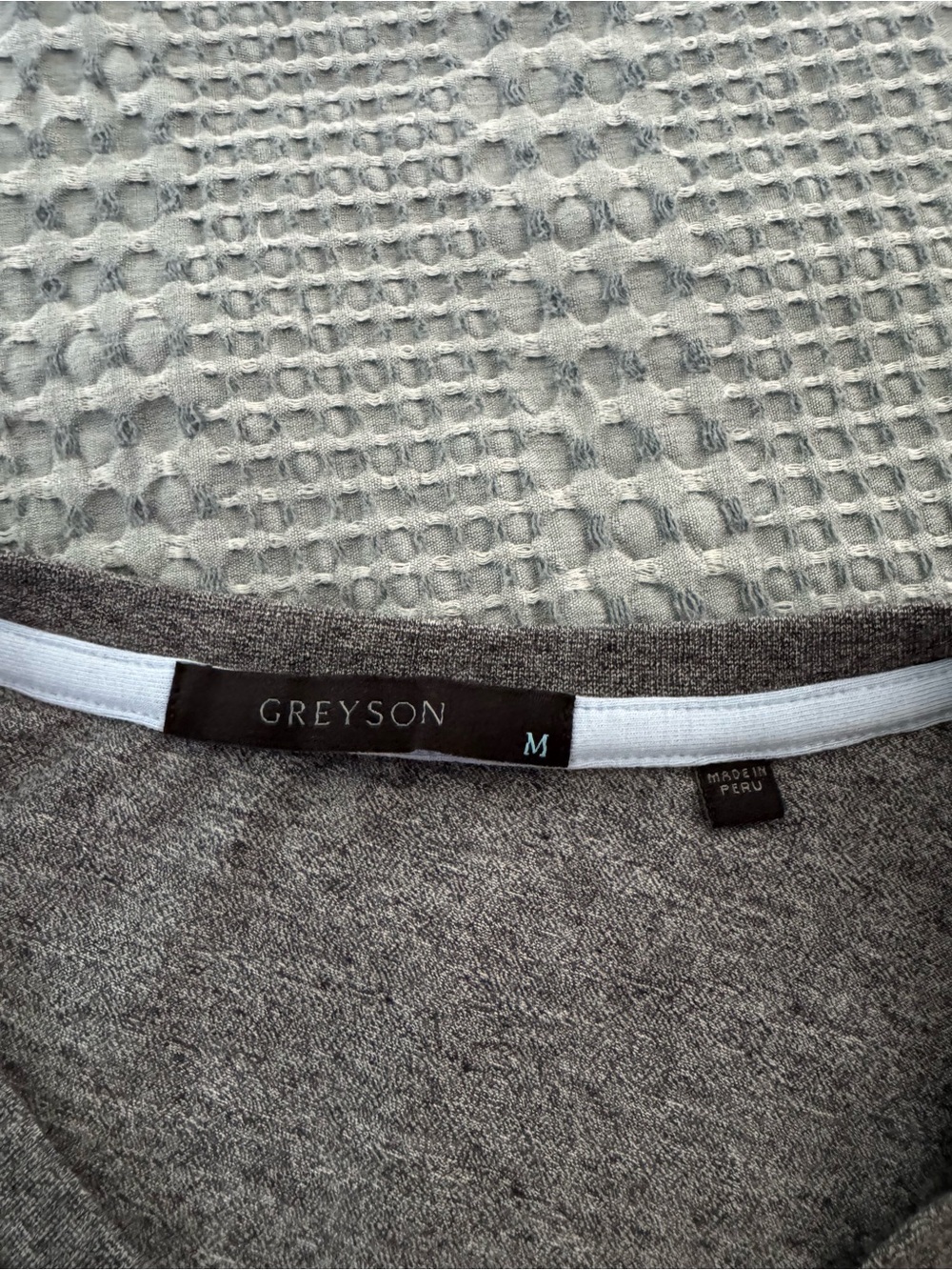 Greyson Men's Heather Gray V-Neck Tee - Picture 3 of 4
